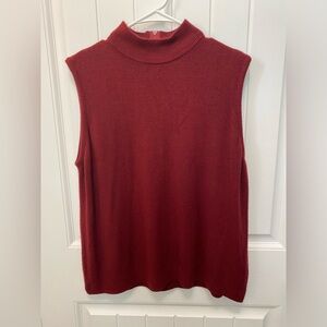 Designers Orginial luxelon sleeveless sweater. Size XL. Burgundy. 100% acrylic.